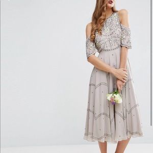 Asos cold shoulder dress